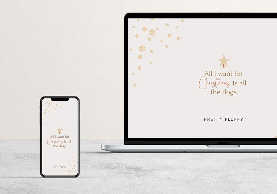 'All I want for Christmas is all the dogs' - Christmas Dog Desktop Wallpaper - Free Screensaver