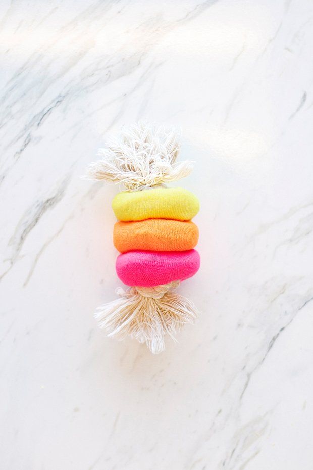 Semi-DIY Rope Dog Toy With Doggy Donuts
