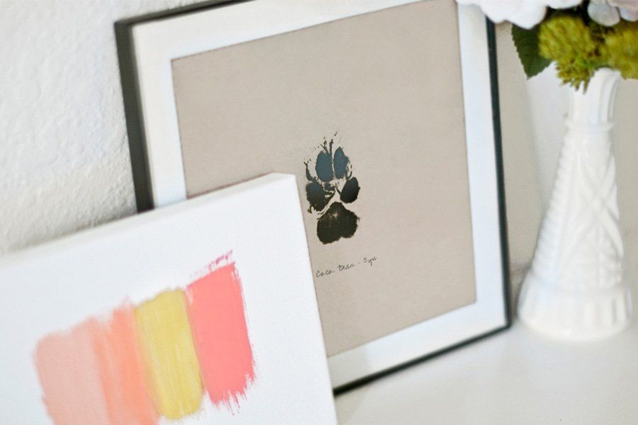 diy dog paw painting