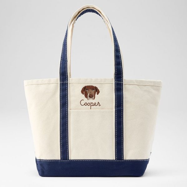 Mark & Graham Embroidered Canvas Dog Tote