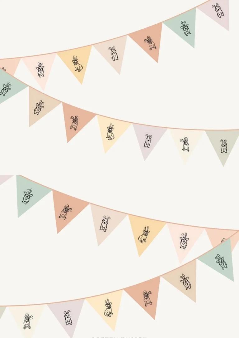 Easter Dog Photoshoot Idea: Dog Bunny Bunting