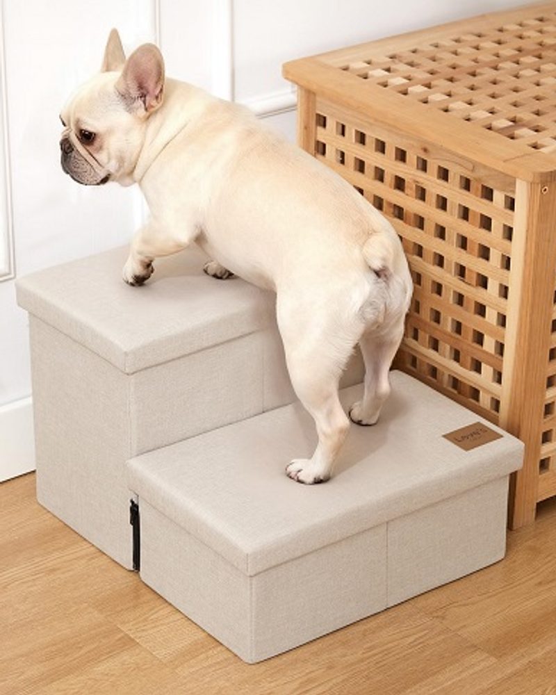 Love's cabin Foldable Dog Stairs for High Bed