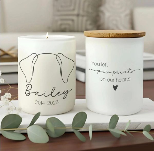 Personalized Dog Memorial Candle