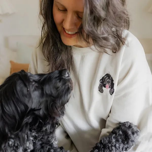 West and Willow custom embroidered pet sweater