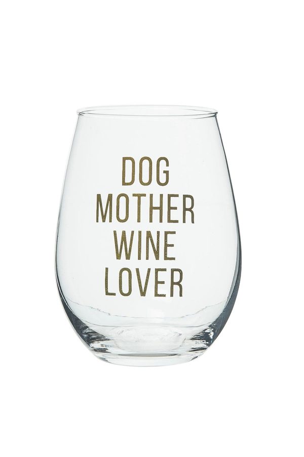 Totalee Gift Dog Mom Wine Glass