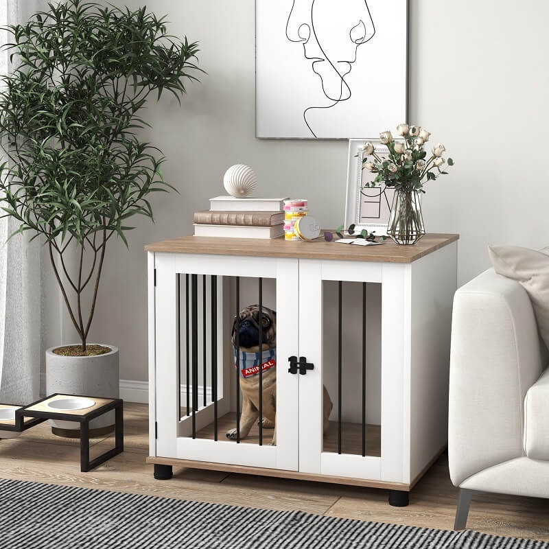 PawHut Dog Crate Furniture -best dog crates