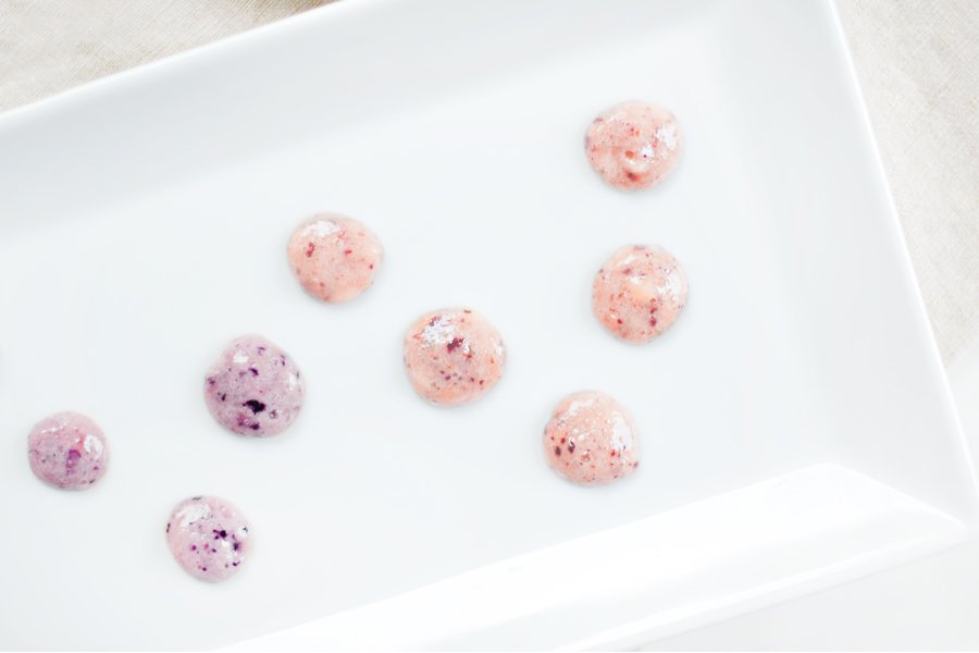 frozen banana and berry dog treats