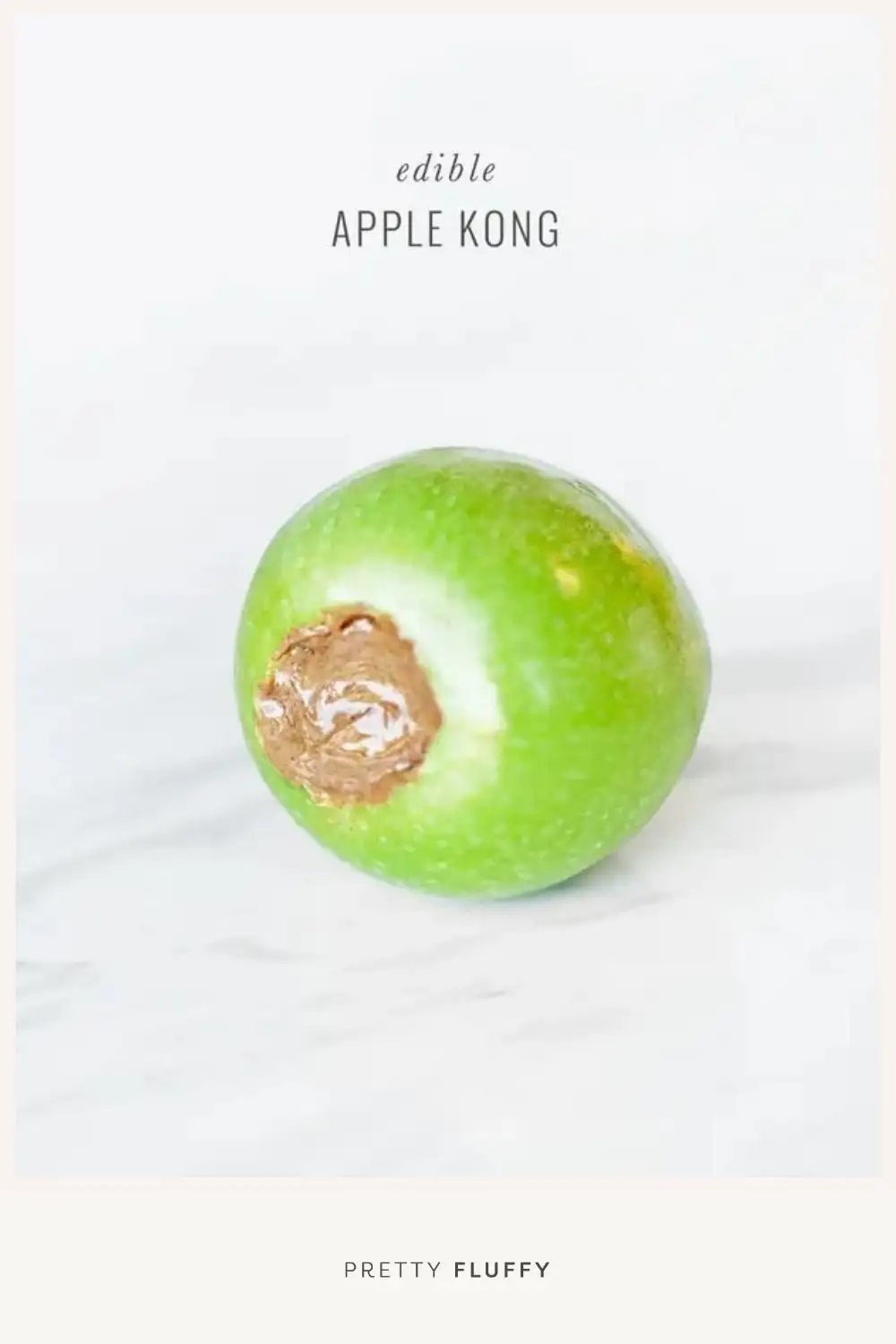 DIY Apple Kong with Peanut Butter