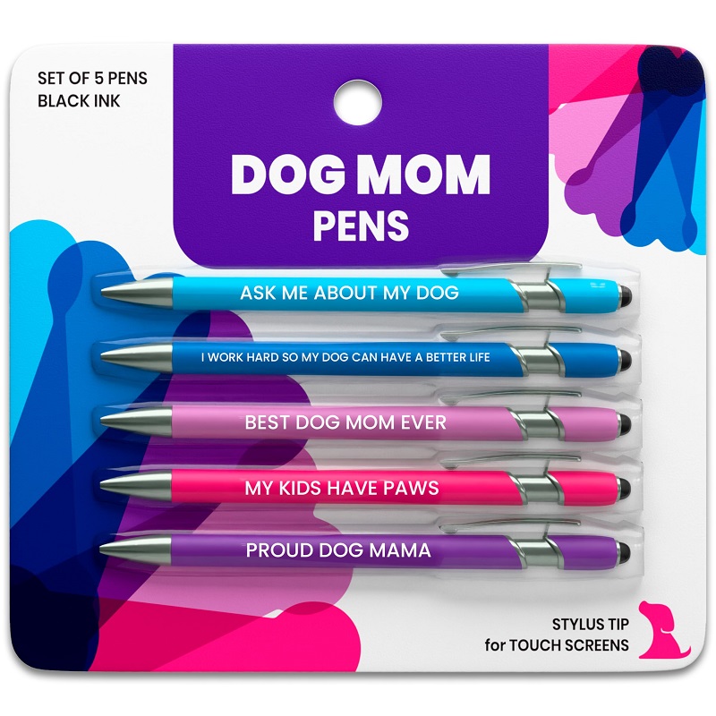 rubyloo Funny Dog Mom Gift Pen Set