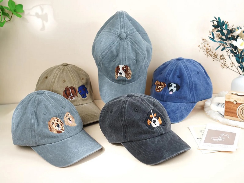 Custom Embroidered Pet Photo Hat by Linen By NCY10