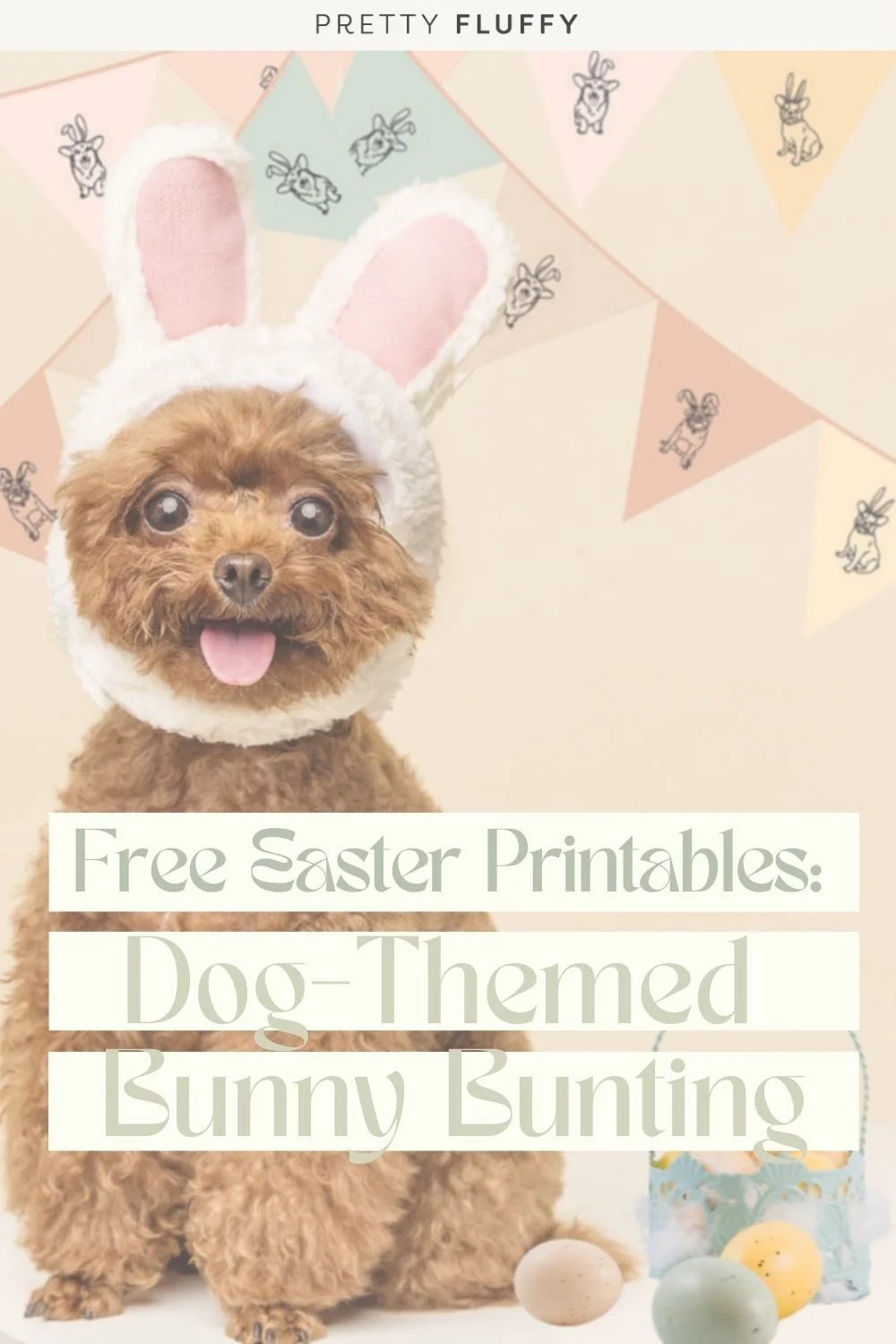 Easter Bunny Dog Bunting - Fun Easter Photo shoot with your dog