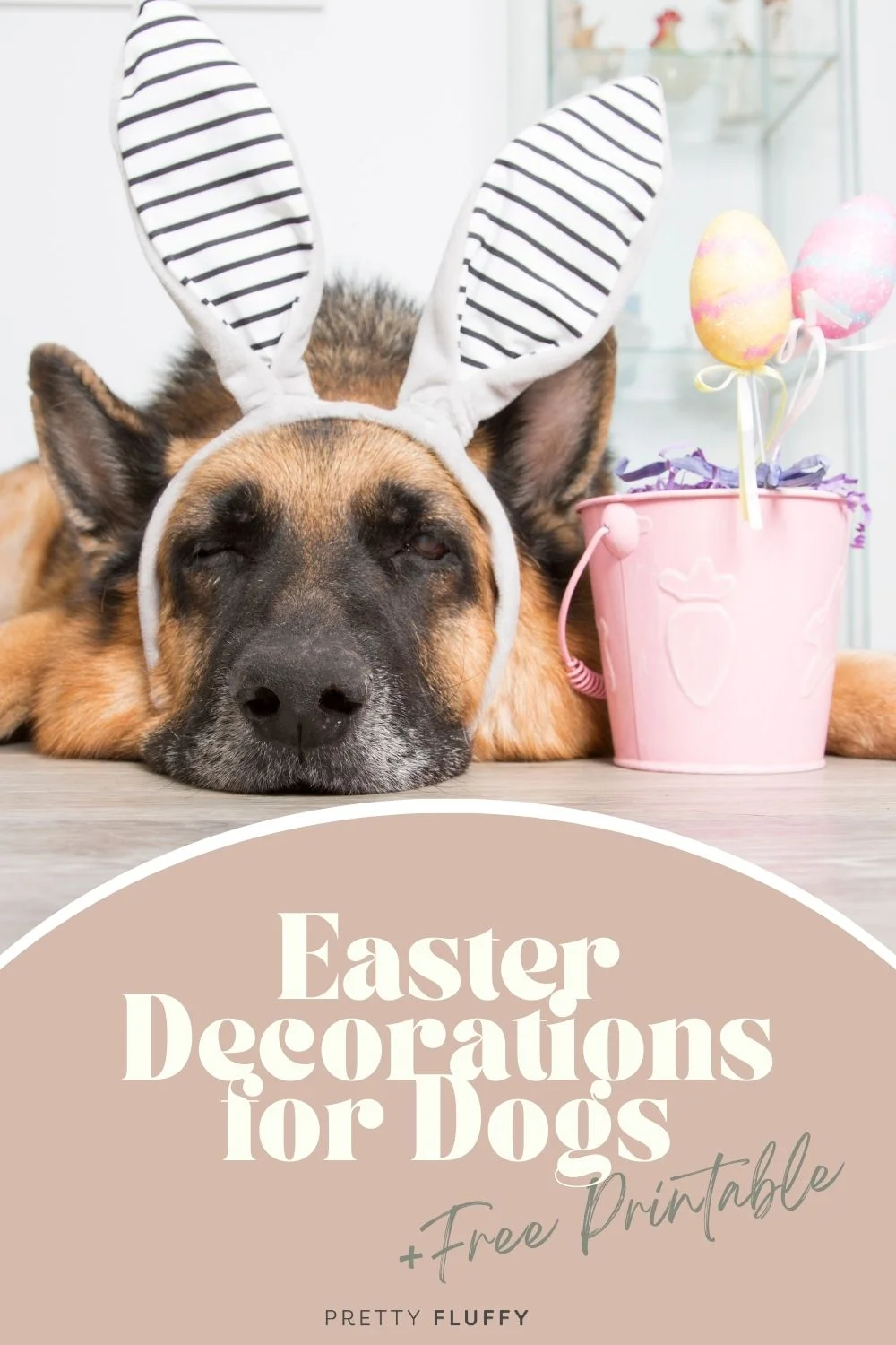 Easter Decorations for Dogs: Free Printable Bunting Template