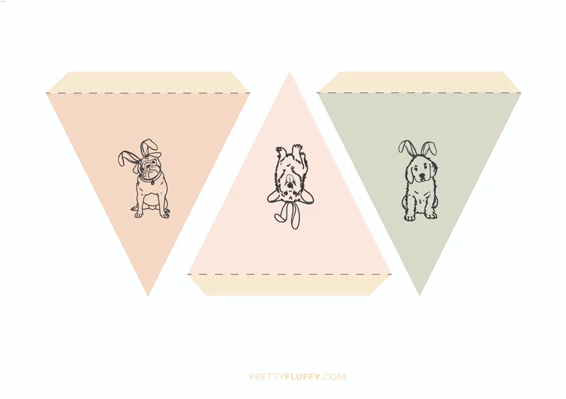 Free printable Easter bunting for dogs
