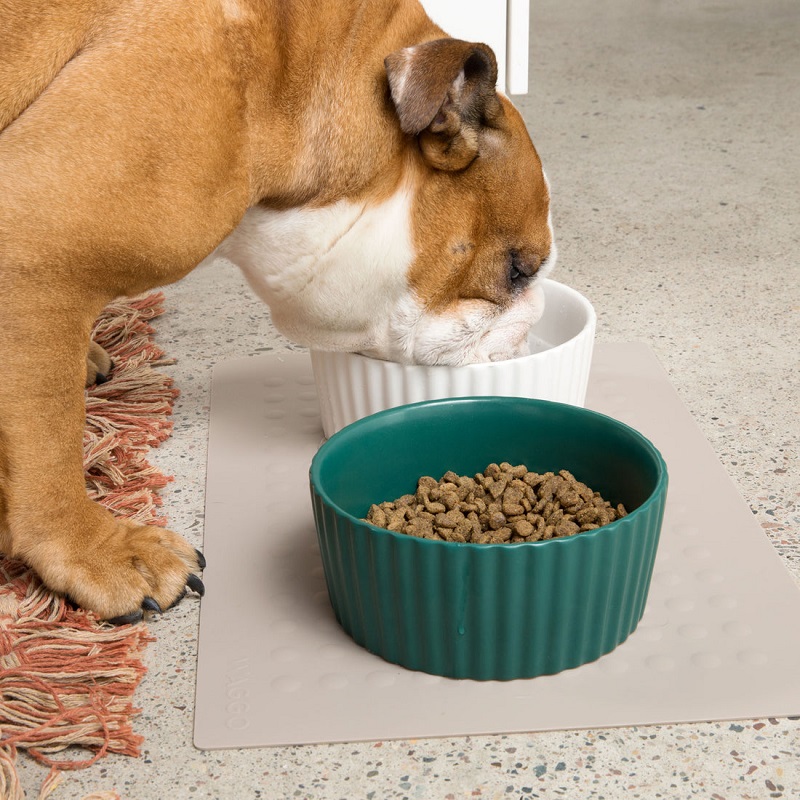 Waggo Ripple Ceramic Dog Bowl