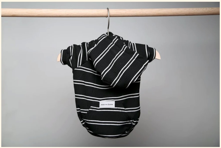 Striped dog hoodie by Maxbone