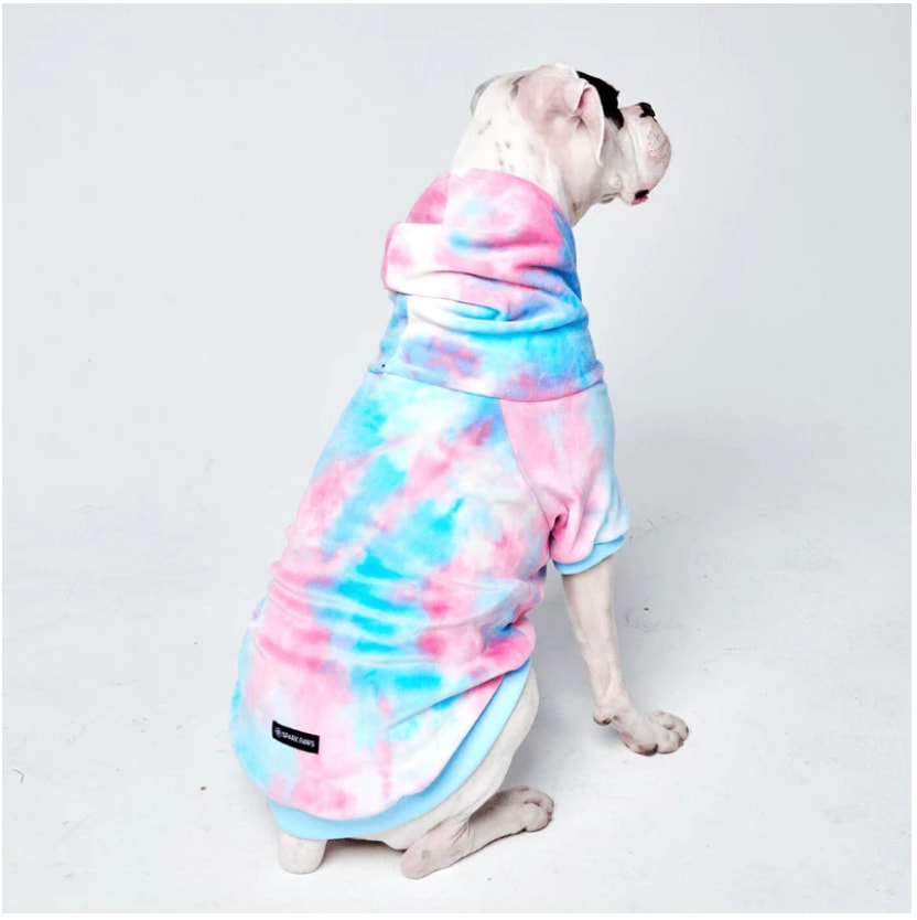 Tie dye hoodie for large dogs by Spark Dogs