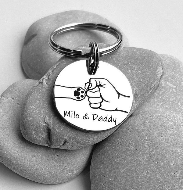 Personalised Keyring for Dog Dad by Trashed Gifts