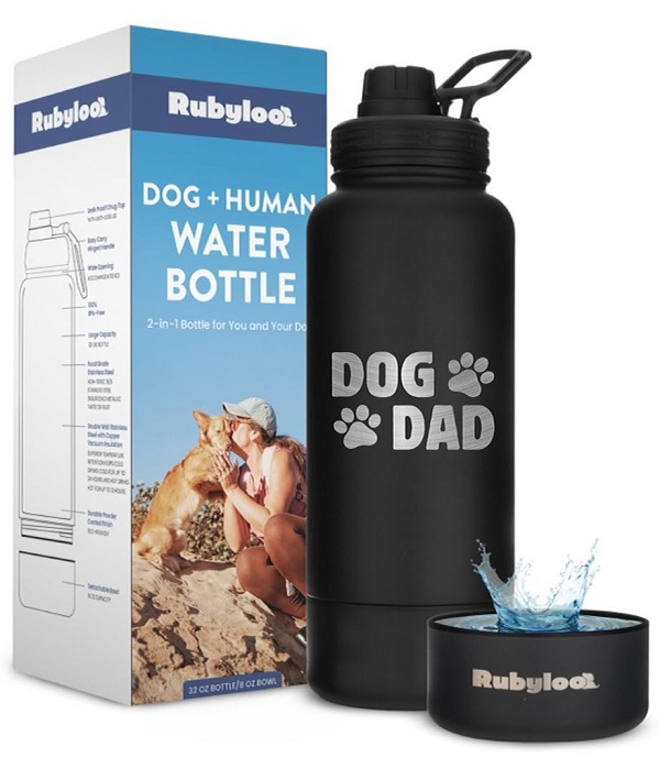 Rubyloo Dog Dad Water Bottle