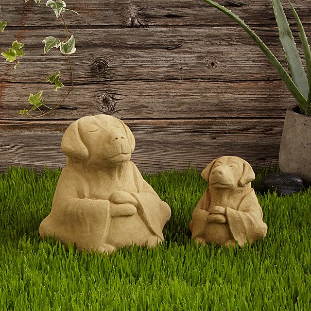 Zen Dog Garden Sculpture by Michael Gentilucci