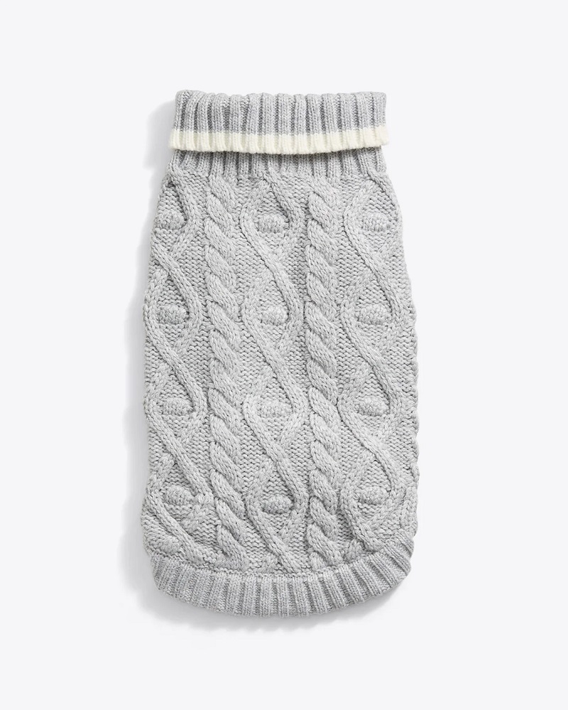 Draper James Cable Knit Dog Sweater 