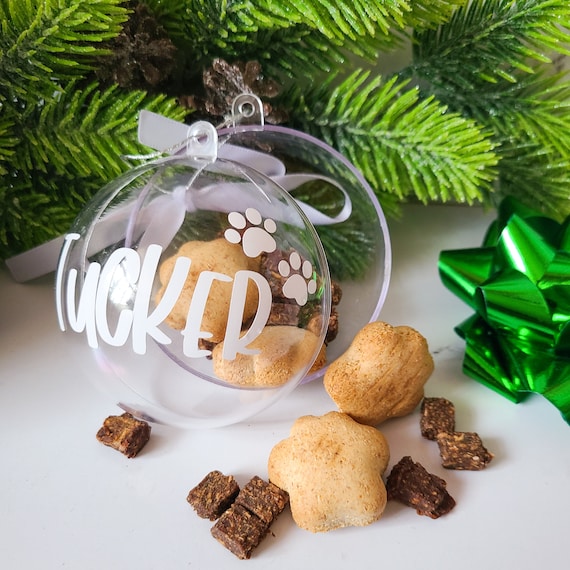 DIY Christmas Ornament for Dogs (filled with treats!)
