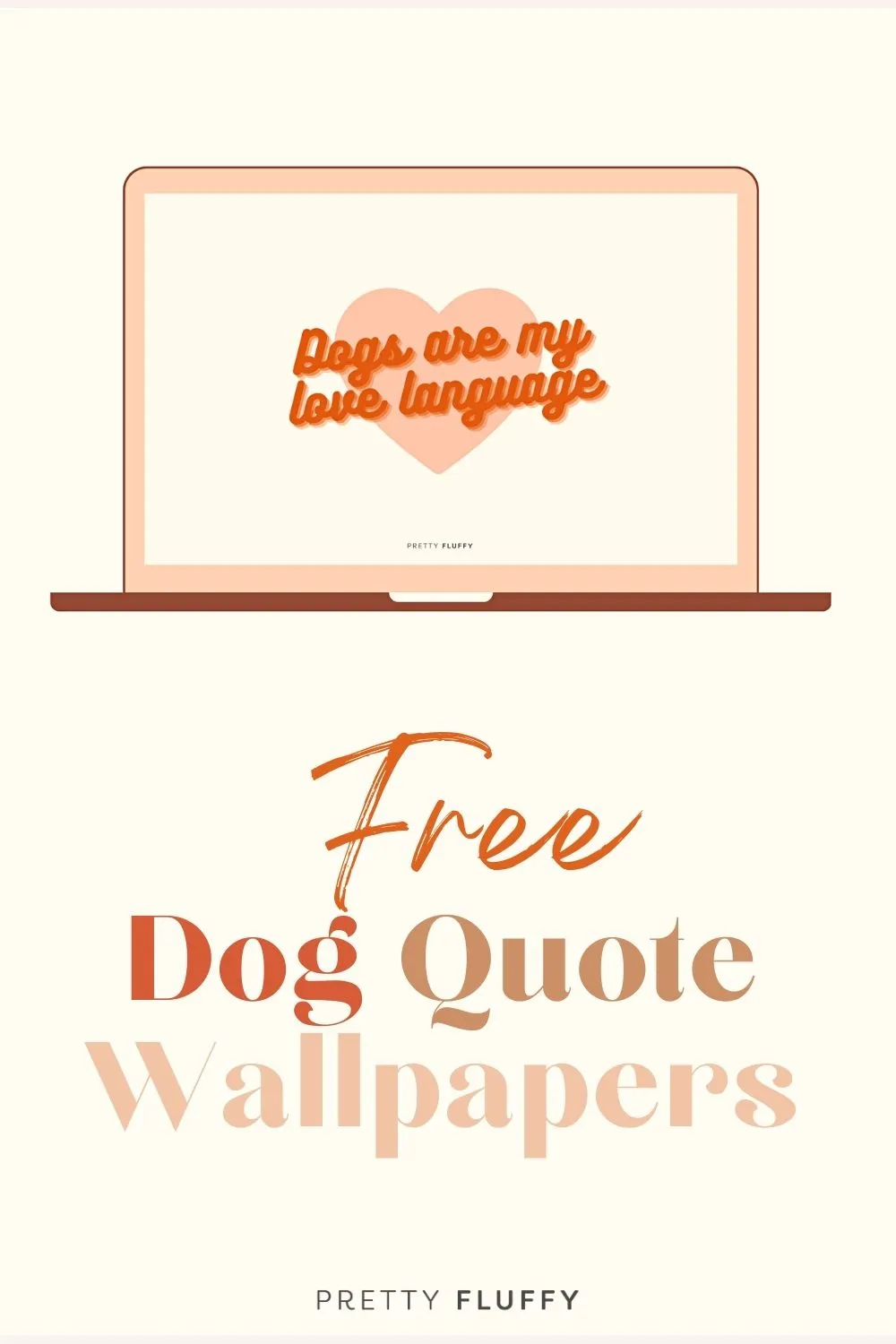 'dogs are my love language' free dog quote wallpaper