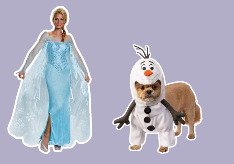 Frozen Costume – Olaf Dog and Elsa/Kristoff Owner Pairing