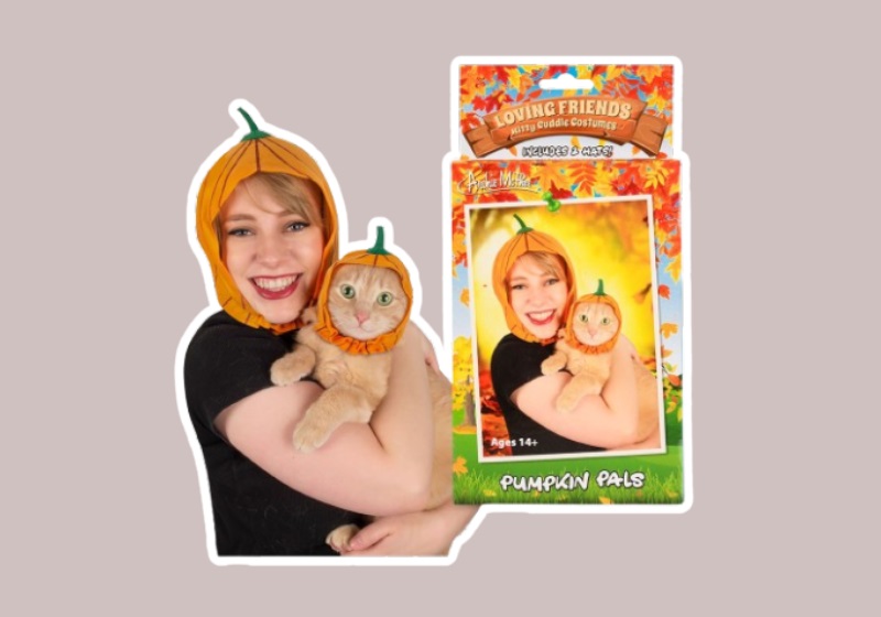 Pumpkin Pals halloween costume for dog and owner