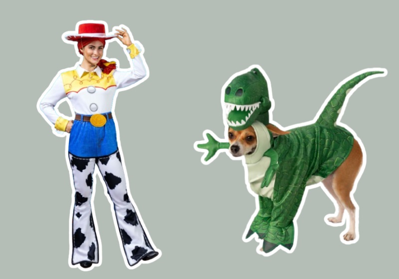 Toy Story halloween costume for dog and owner