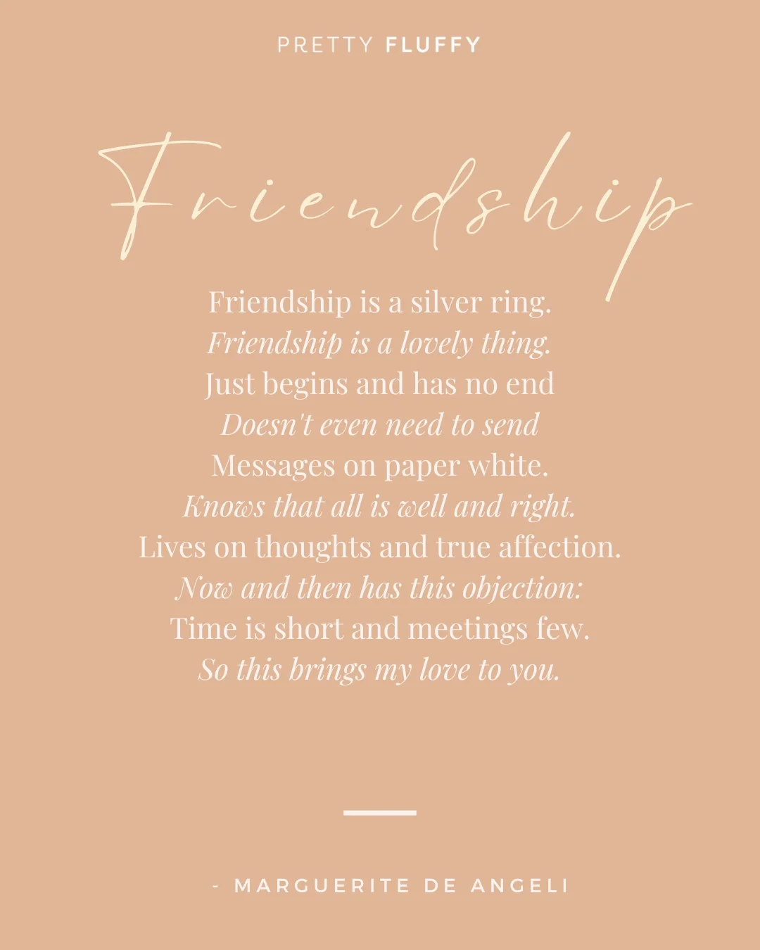 'Friendship' poem by Marguerite De Angeli