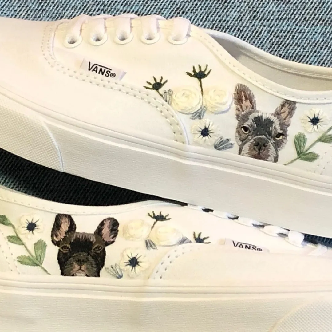TinyHeartStitches Custom Embroidered Pet Sneakers