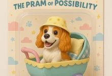 AI action figure in box trend of Sunny the dog in a pram