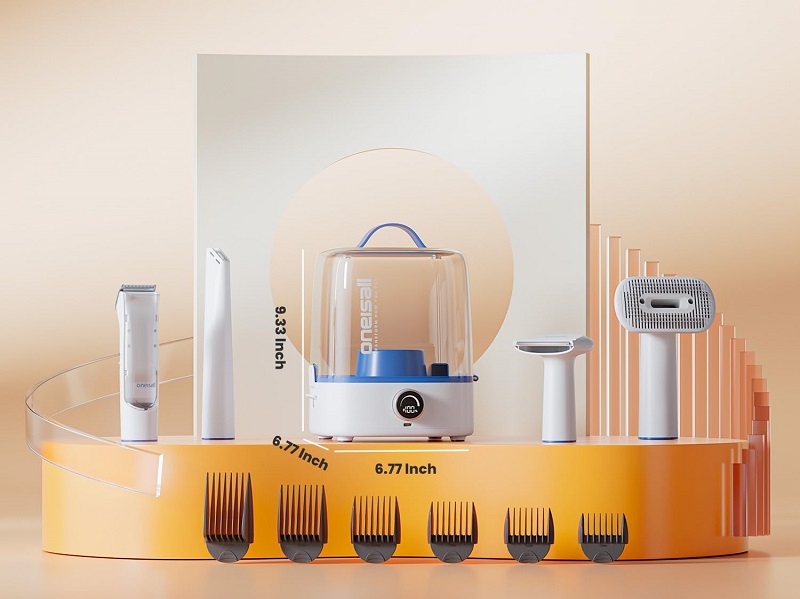 oneisall Cordless Dog Grooming Vacuum Kit