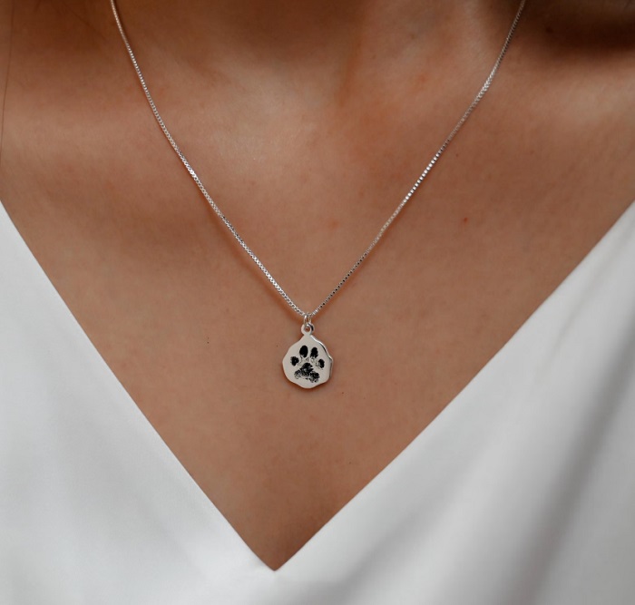 Custom Paw Print Necklace