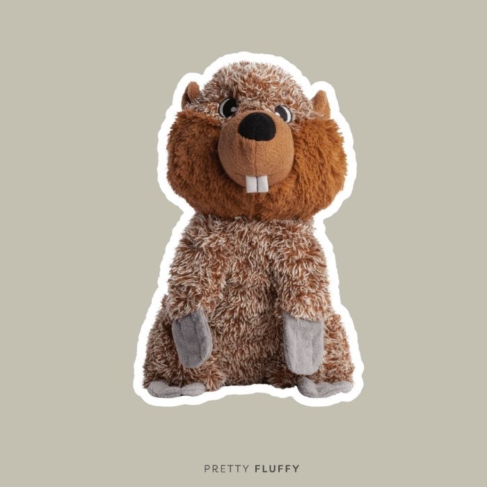 fabdog Beaver Fluffy Plush Dog Toy