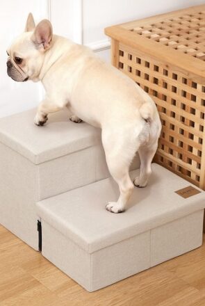 Love's cabin Foldable Dog Stairs for High Bed