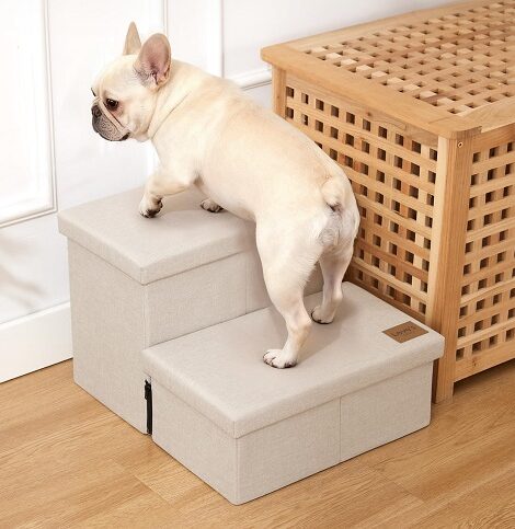 Love's cabin Foldable Dog Stairs for High Bed