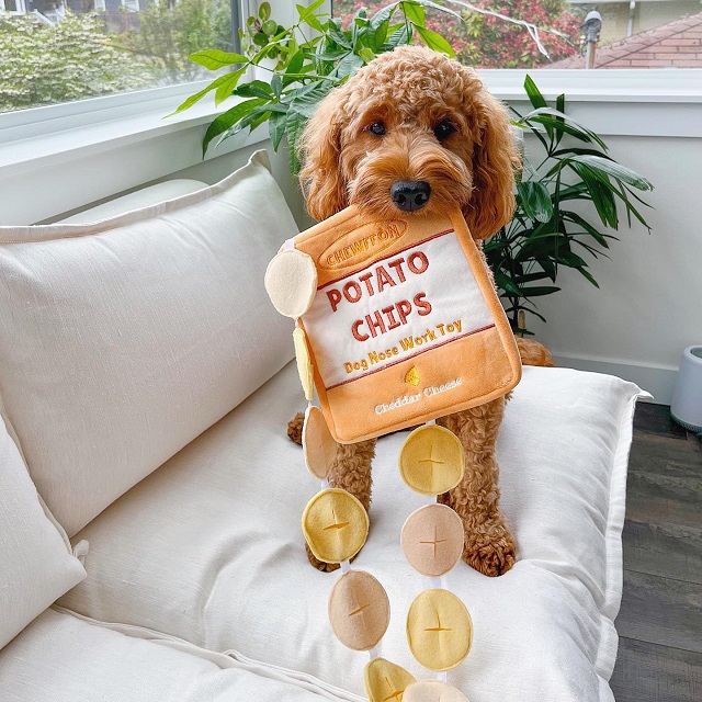 CHEWFFON Snuffle Potato Chips Bag Interactive Toy